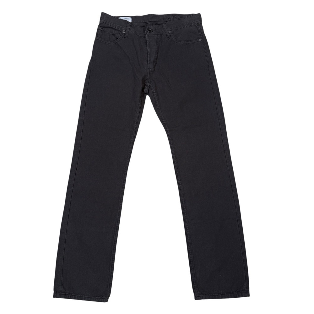 Lamb & Flag Slim Men's Gray The Buckle Mid Rise Cotton Button Fly Jeans 30x30